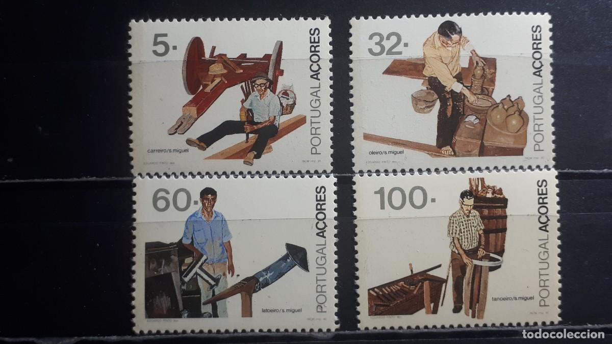 Sellos: AZORES. A&Ntilde;O 1990. **. YVERT 401/4