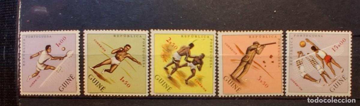 Sellos: PORTUGAL, GUINEA, 1962, CAT.YT.300/304.
