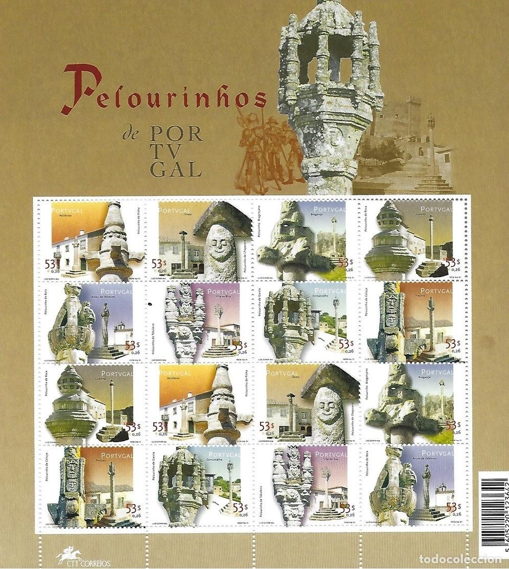 Sellos: PORTUGAL 2001 SHEET MNH PILARES PILLARS PELOURINHOS SAULEN PILASTRI ARQUITECTURA ARCHITECTURE
