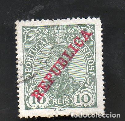 Sellos: FILA 1910 PORTUGAL AF-172 YVERT 170 D.MANUEL II SOBRE/REP&Uacute;BLICA CIRCULADO