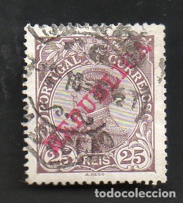 Sellos: FILA 1910 PORTUGAL AF-175 YVERT 173 D.MANUEL II SOBRE/REP&Uacute;BLICA CIRCULADO