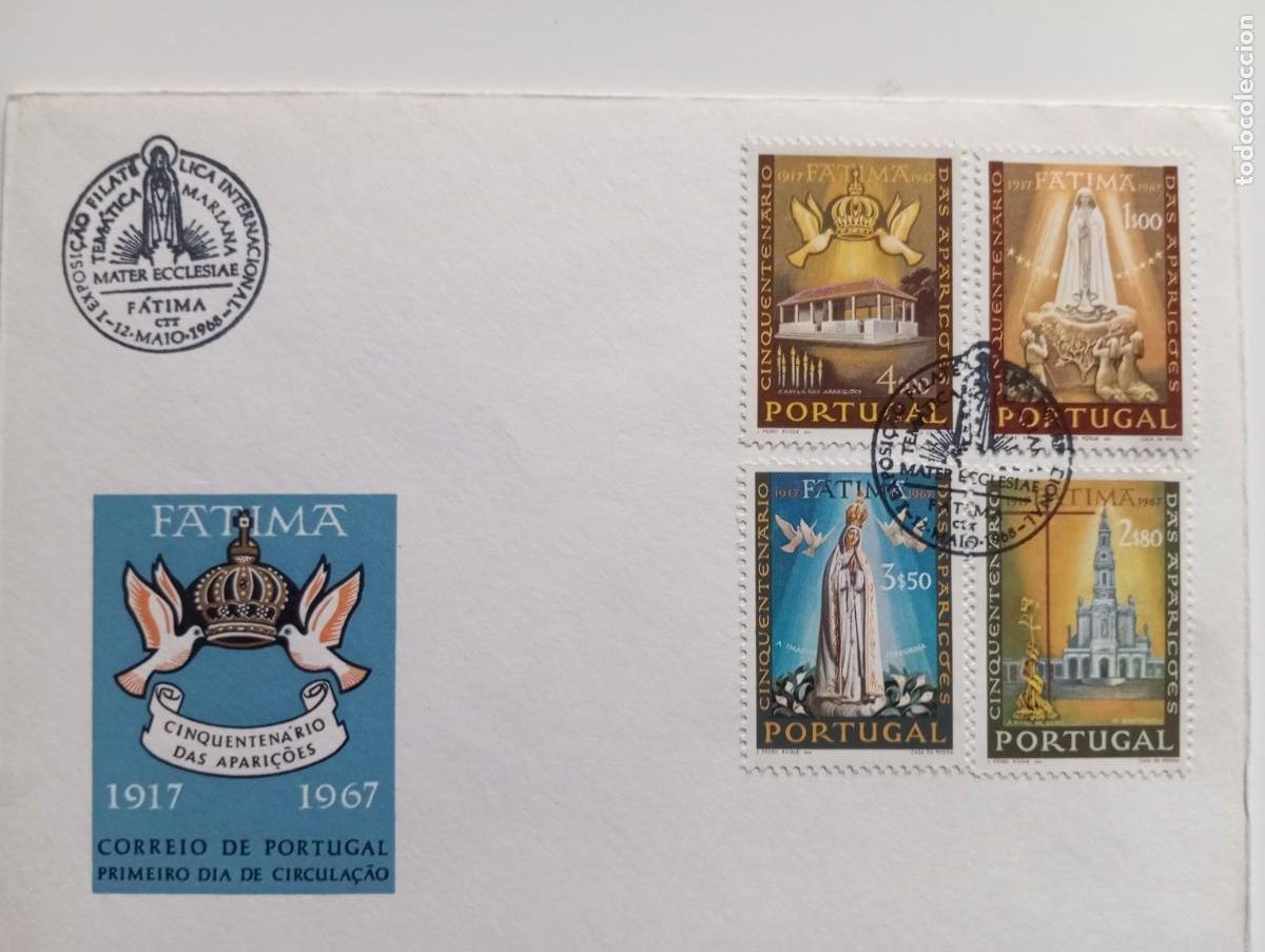 Sellos: PORTUGAL, 1967, SPD , VIRGEN DE F&Aacute;TIMA