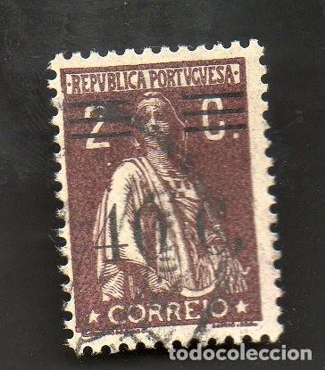 Sellos: FILA 1928-1929 PORTUGAL AF-468 YT 472 CERES C/SOBRETAXA CIRCULADO