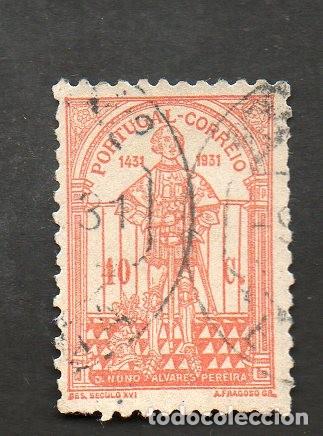Sellos: FILA PORTUGAL 1931 AF-539 YVERT 555 5&ordm;.CENTEN&Aacute;RIO MORTE D.NUNO ALVARES PEREIRA CIRCULADO