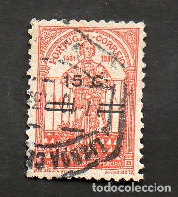 Sellos: FILA 1933 PORTUGAL AF-548 YT 559 D.NUNO &Aacute;LVARES PEREIRA C/SOBRETAXA CIRCULADO