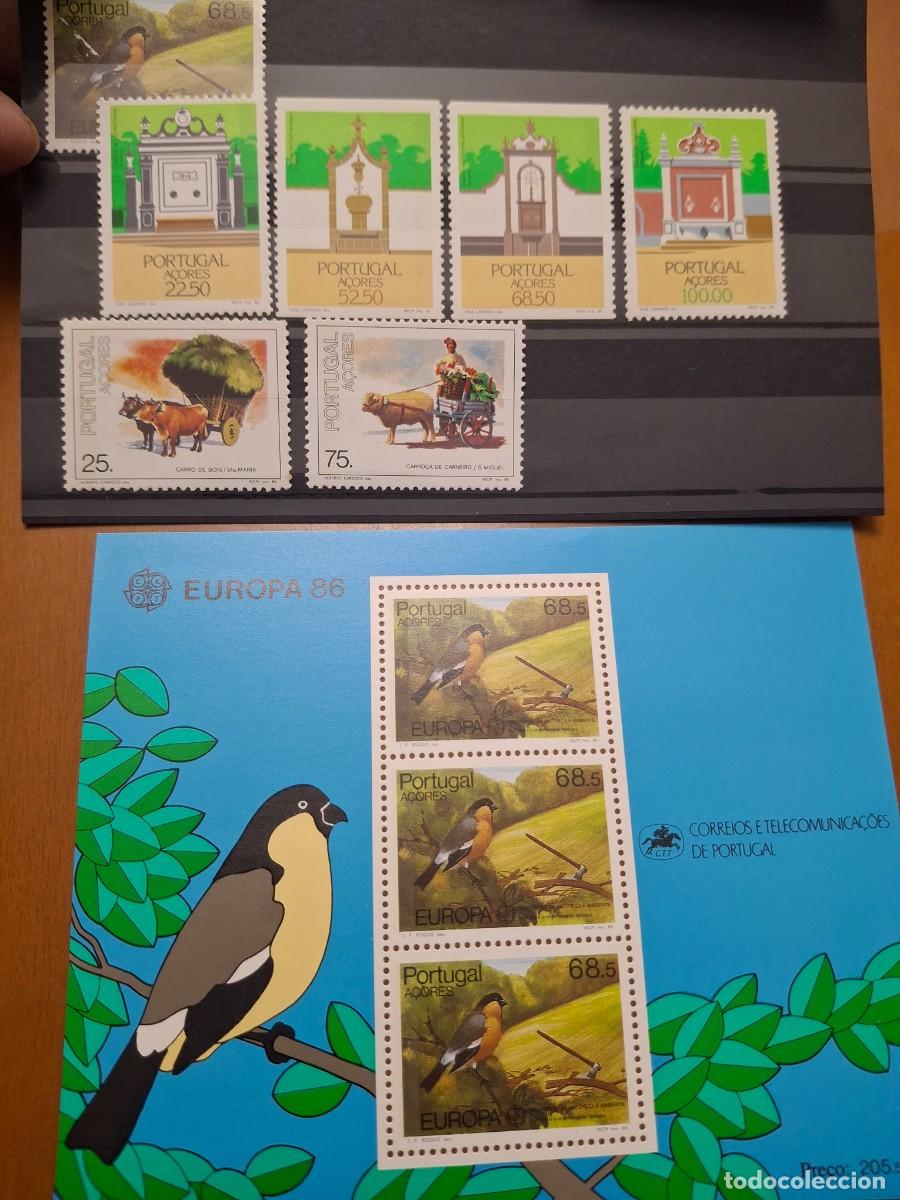 Timbres: HB1456 Sellos ISLAS AZORES PORTUGAL a&ntilde;o 1986 completo en NUEVO sin carne YVERT 365/371** v.c 29.75 &euro;