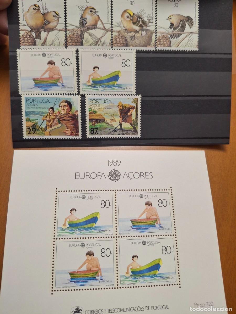 Selos: HB1459 Sellos ISLAS AZORES PORTUGAL a&ntilde;o 1989 completo en NUEVO YVERT 387/394** v.c 26.50 &euro;