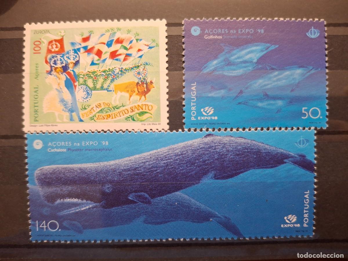 Selos: HB1465 Sellos ISLAS AZORES PORTUGAL a&ntilde;o 1998 completo en NUEVO sin carne YVERT 457/459** v.c 5 &euro;