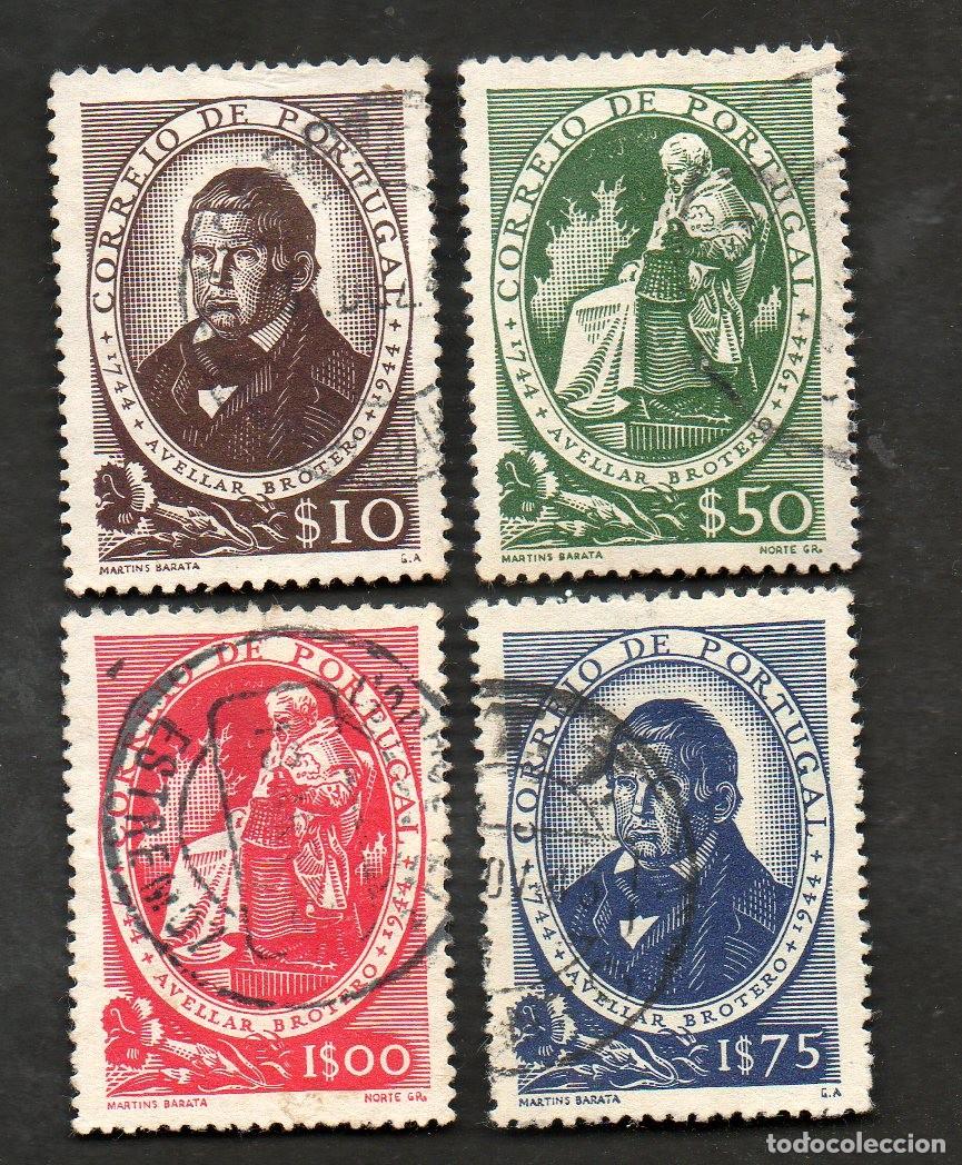 Stamps: FILA 1944 PORTUGAL AF-640-643 YT 651-654 F&Eacute;LIX AVELAR BROTERO CIRCULADO
