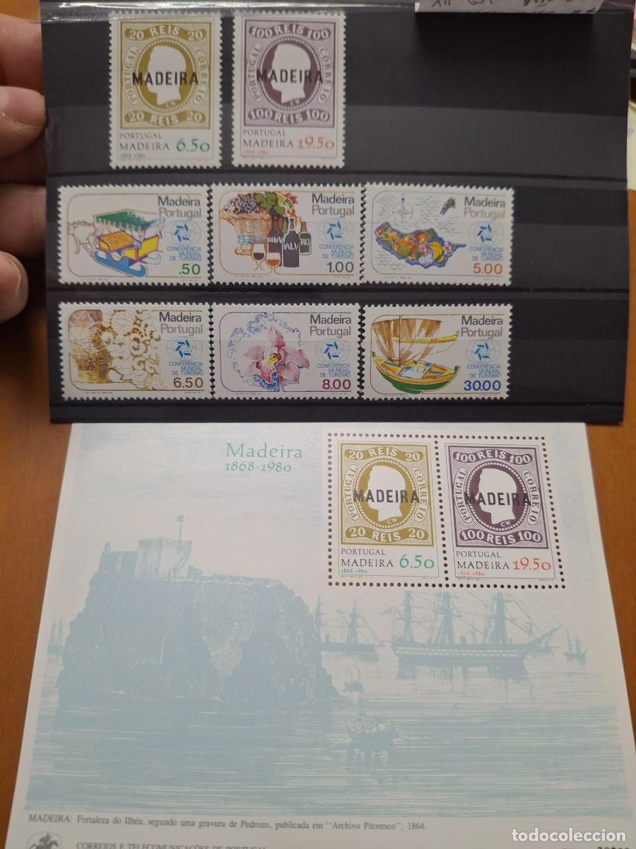 Selos: HB1489 Sellos MADEIRA a&ntilde;o 1980** completo en NUEVO con hojitas bloque YVERT 67/74 v.c. 10.75 &euro;