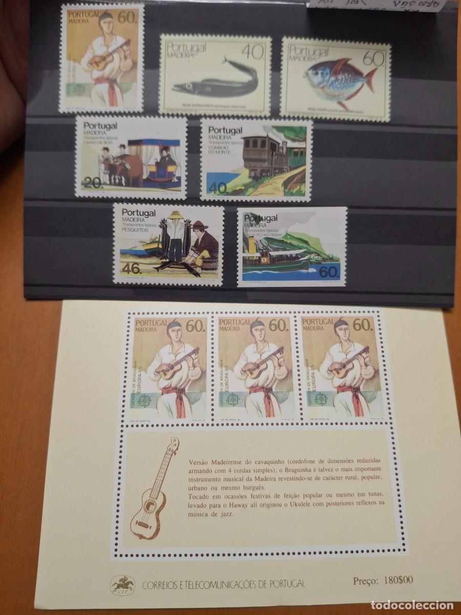Selos: HB1494 Sellos MADEIRA a&ntilde;o 1985** completo en NUEVO con hojita bloque sin carne YVERT 102/108 v.c 25&euro;