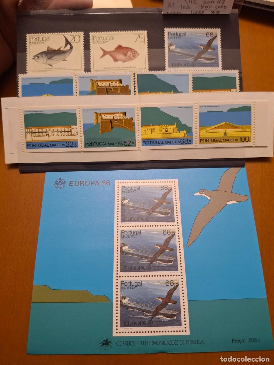 Selos: HB1495 Sellos MADEIRA a&ntilde;o 1986** completo en NUEVO con hojita bloque y carne YVERT 109/115 v.c 39&euro;