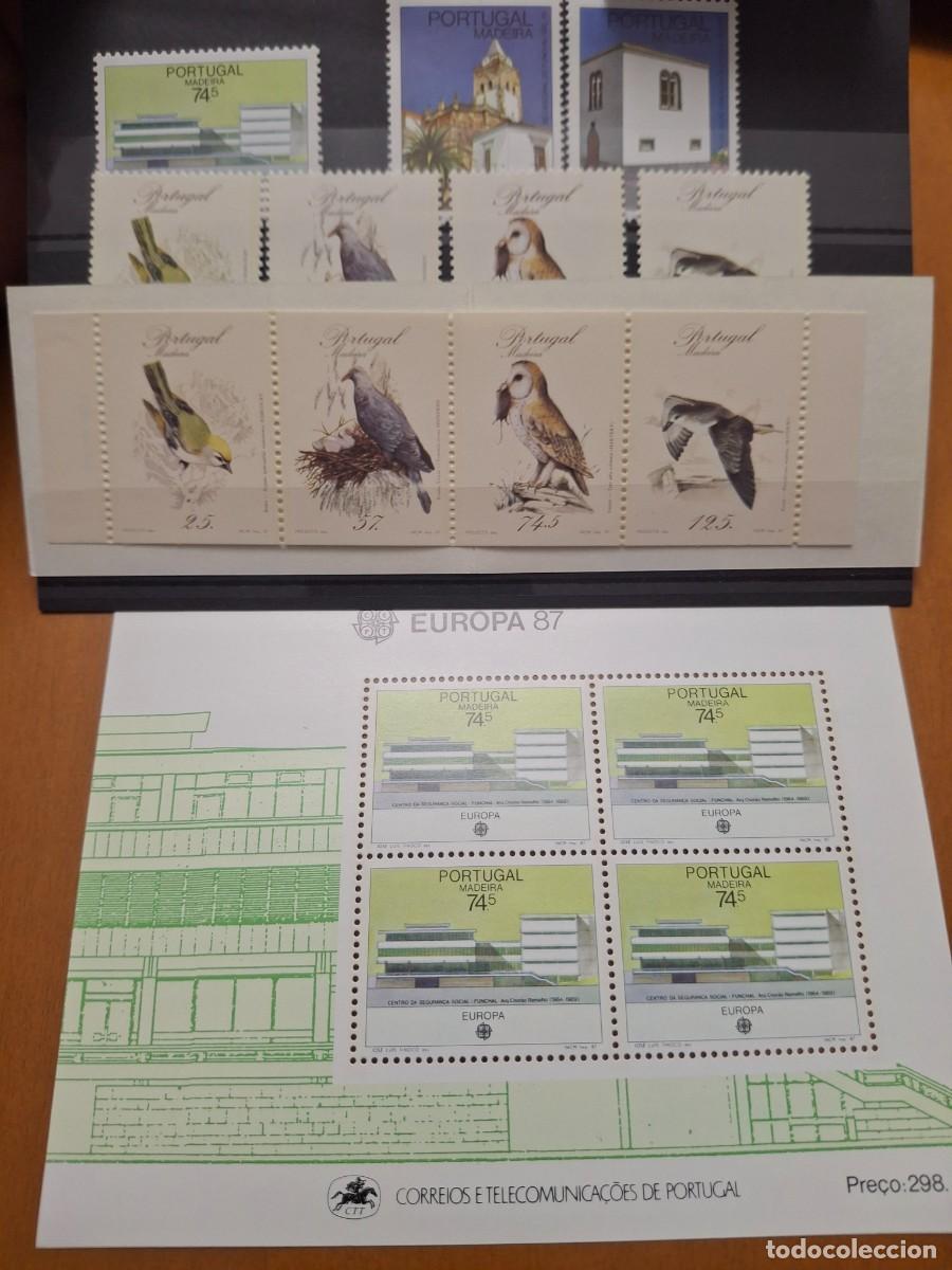 Selos: HB1496 Sellos MADEIRA a&ntilde;o 1987** completo en NUEVO con hojita bloque y carne YVERT 116/122 v.c 38 &euro;