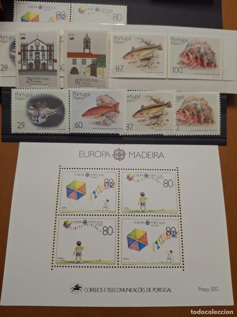 Selos: HB1498 Sellos MADEIRA a&ntilde;o 1989** completo en NUEVO con hojita bloque y carne YVERT 131/139 v.c 37 &euro;