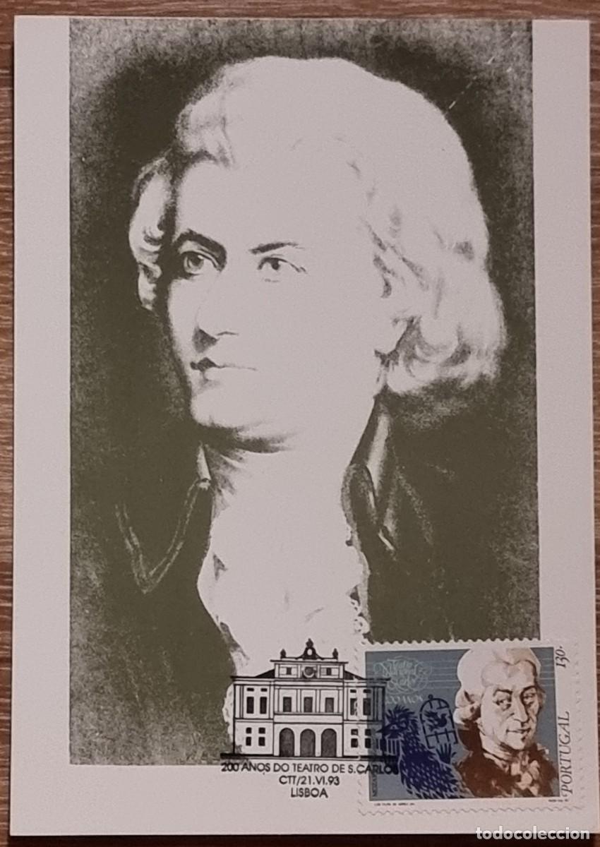 Selos: POSTAL MAXIMA 200 A&ntilde;os del Teatro Nacional de S. Carlos. MORZART, Lisboa 1993