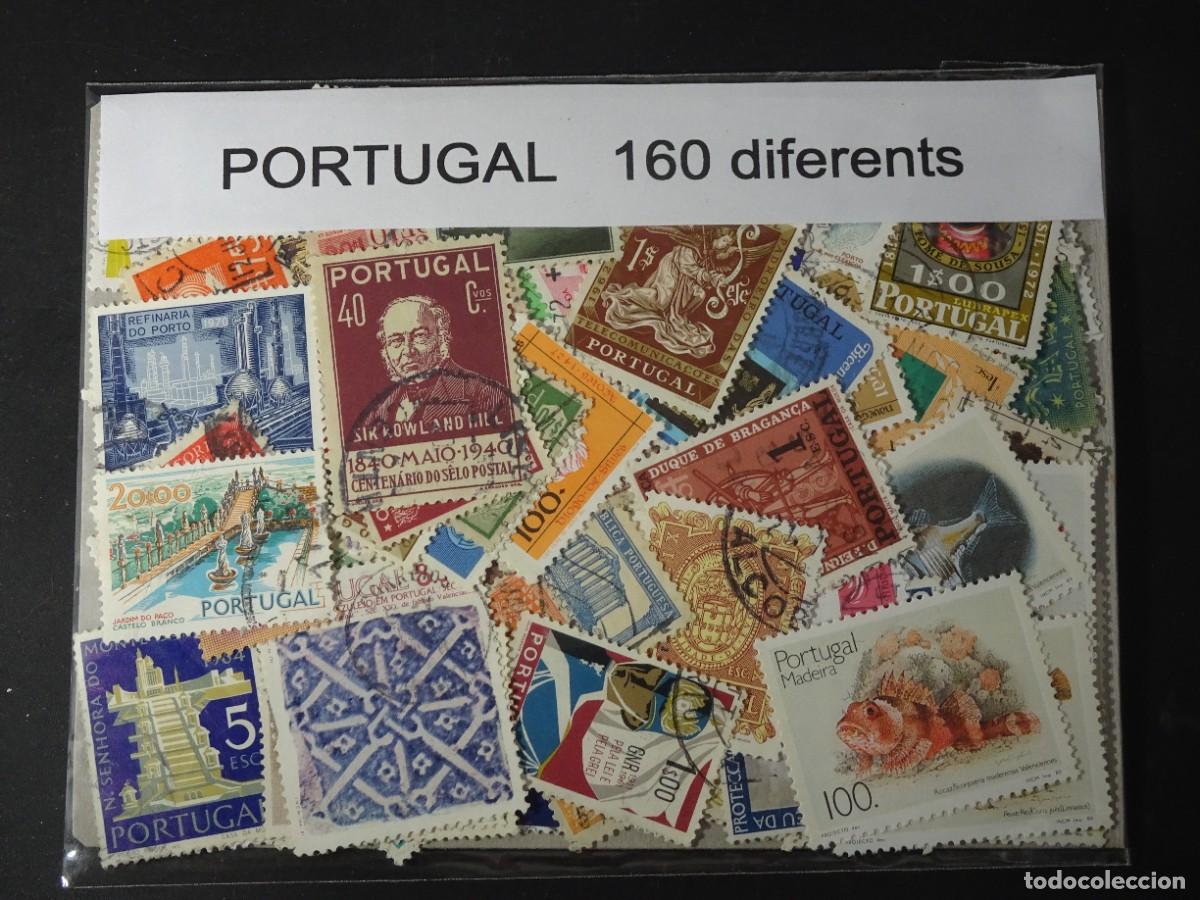 Selos: LOTE DE 160 SELLOS PORTUGAL , DIFERENTES, VER FOTOS