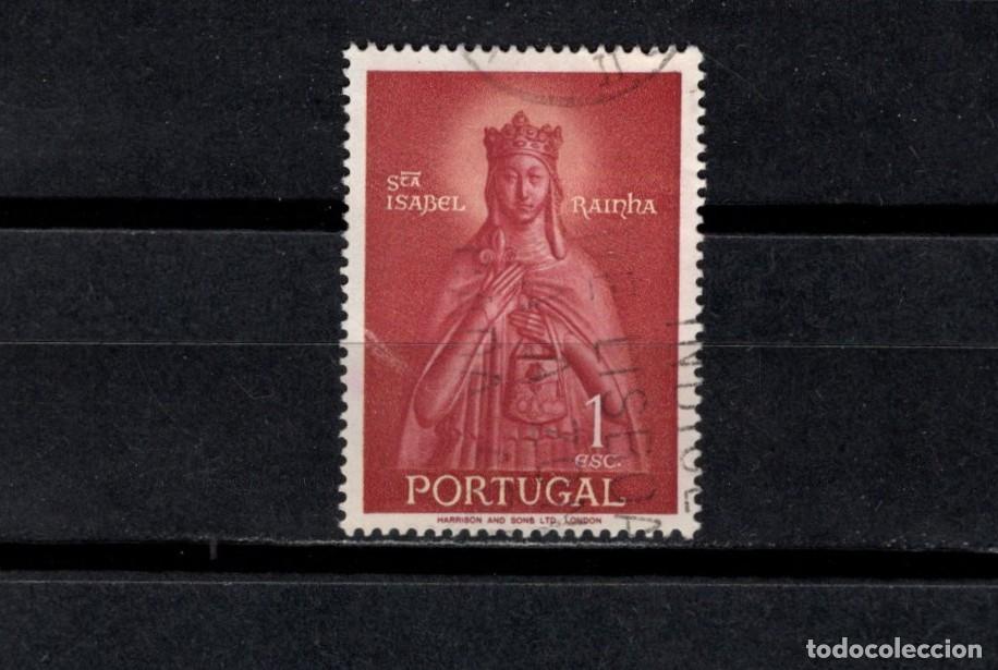 Timbres: Sello usado. Santa Isabel Reina de Portugal. 1 escudo. 1958- Yvert 845.