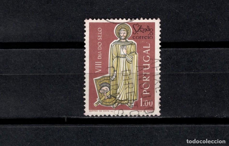 Briefmarken: Sello usado. Dia del Sello. San Zen&oacute;n de Verona. 1 escudo. 1962. Yvert 911.