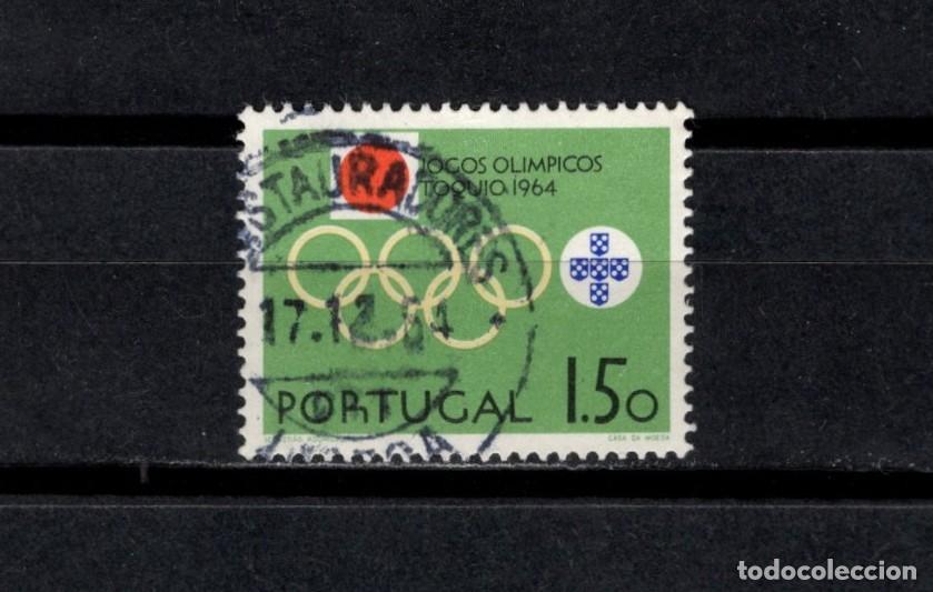 Sellos: Sello usado. Juegos Ol&iacute;mpicos 74. 1 esdcudo. 1964. Yvert 950.