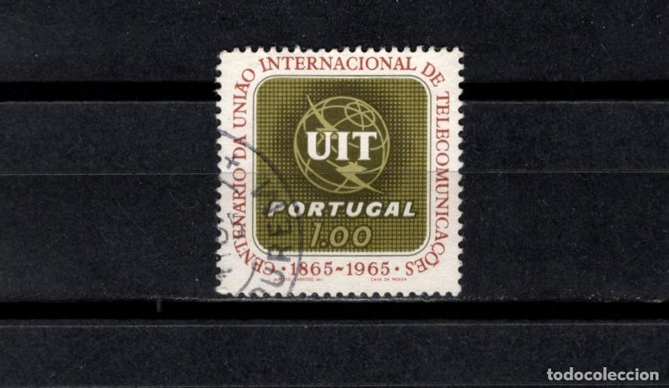 Stamps: Sello usado. Centenario Uni&oacute;n Internacional Telecomunicaciones. 1 escudo. 1965. Yvert 963.