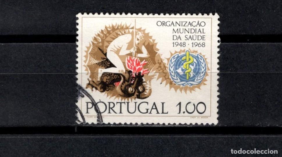 Stamps: Sello usado. XX Aniversario Organizaci&oacute;n Mundial de la Salud. 1 escudo. 1968. Yvert 1038.