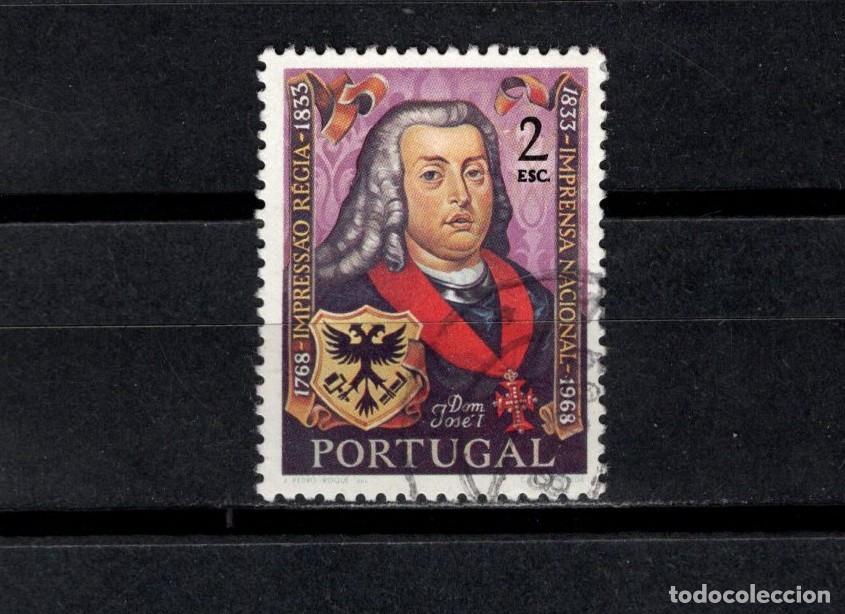 Briefmarken: Sello usado. Bicentenario Imprenta Nacional. Jos&eacute; I. 1 escudo. 1969. Yvert 1054.