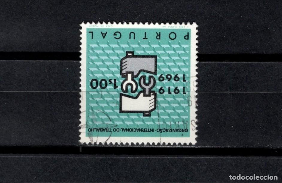 Stamps: Sello usado. 50 Aniv&ordm; O. Internacional de Trabajadores. 1 escudo. 1969. Yvert 1057
