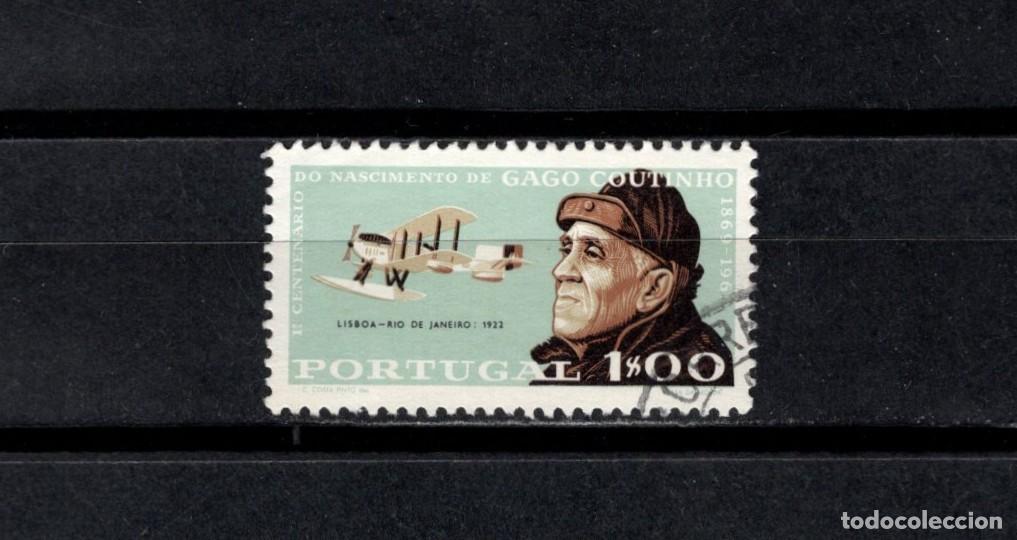Sellos: Sello usado. 100 Aniv&ordm; muerte aviador Gago Coutinhos. 1 escudo. 1969.Yvert 1065.