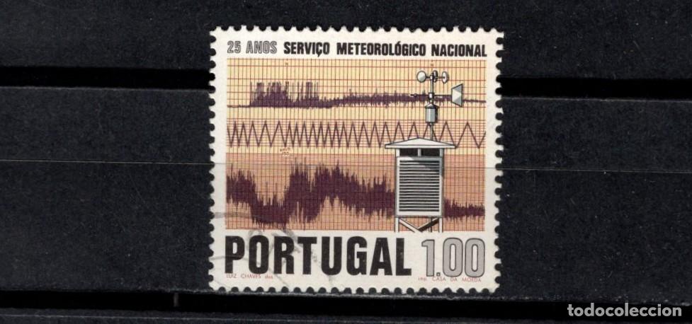 Sellos: Sello usado. XXV Aniversario Servicio Nacional Meteorolog&Iacute;a. 1 escudo. 1971. Yvert 1126.