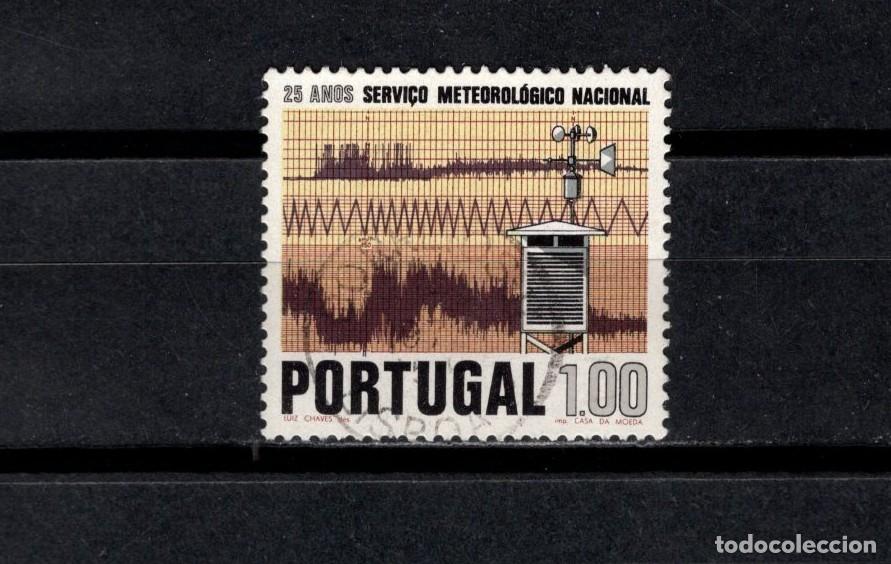 Sellos: Sello usado. XXV Aniversario Servicio Nacional Meteorolog&Iacute;a. 1 escudo. 1971. Yvert 1126.