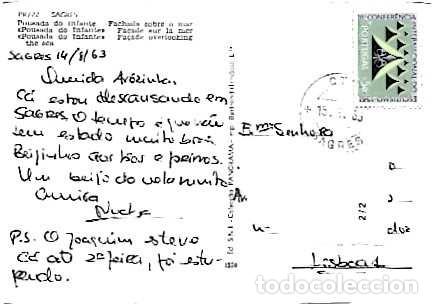 Stamps: Portugal & Marcofilia, Sagres, Posada de Infante, Fachada sobre e&ccedil; Mar, Lisboa 1963 (22)