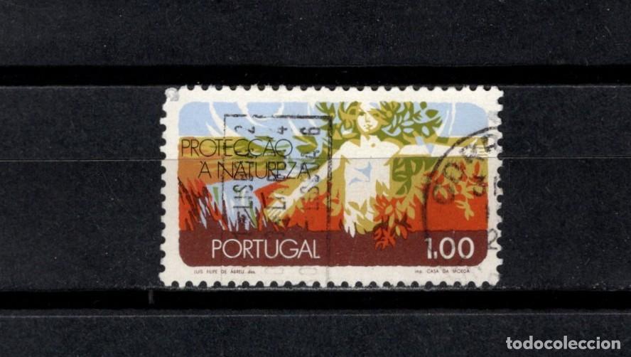 Sellos: Sello usado. Protecci&oacute;n medio ambiente.Naturaleza y el hombre. 1 escudo. 1971 Yvert 1132