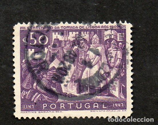 Sellos: FILA 1947 PORTUGAL AF-687 YT 698 TOMADA LISBOA AOS MOUROS CIRCULADO