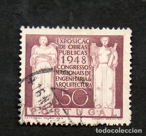 Sellos: FILA 1948 PORTUGAL AF-695 YT 706 CONGRESSO ENGENHARIA E ARQUITECTURA CIRCULADO