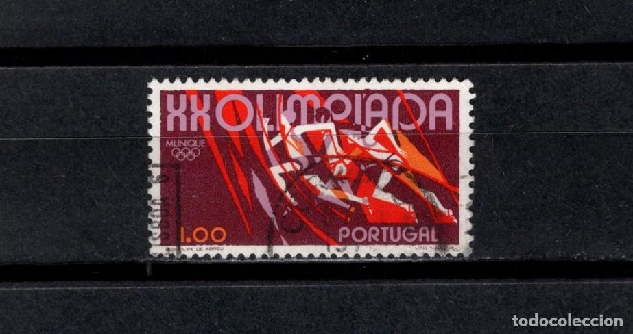 Sellos: Sello usado. Juegos Ol&iacute;mpicos de Munich 1972. Carrera. 1 escudo. Yvert 1157.