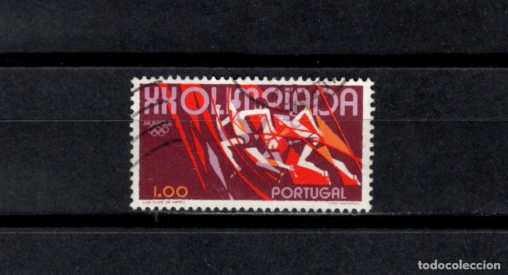 Sellos: Sello usado. Juegos Ol&iacute;mpicos de Munich 1972. Carrera. 1 escudo. Yvert 1157.