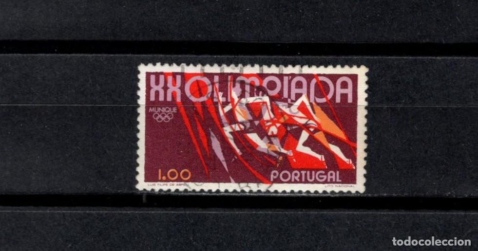 Sellos: Sello usado. Juegos Ol&iacute;mpicos de Munich 1972. Carrera. 1 escudo. Yvert 1157.