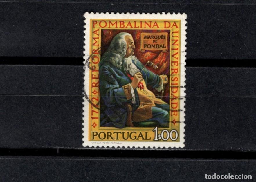 Sellos: Usado. Bicentenario reformas Universidades. Marqu&eacute;s de Pombal. 1 escudo. Yvert 1162.