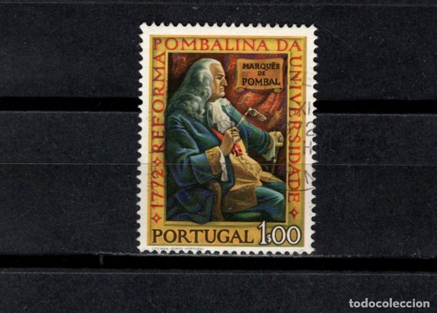 Sellos: Usado. Bicentenario reformas Universidades. Marqu&eacute;s de Pombal. 1 escudo. Yvert 1162.