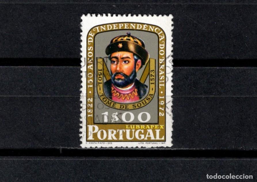 Sellos: Sello usado. CL Aniversario Independencia de Brasil. Tom&eacute; de Sousa. 1 escudo. Yvert 1165.