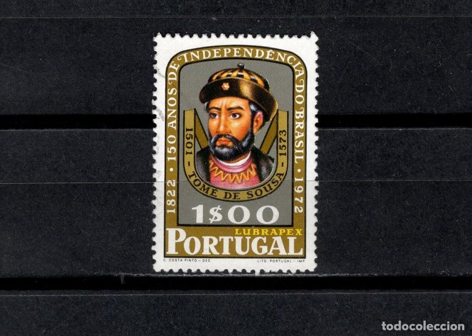 Sellos: Sello usado. CL Aniversario Independencia de Brasil. Tom&eacute; de Sousa. 1 escudo. Yvert 1165.