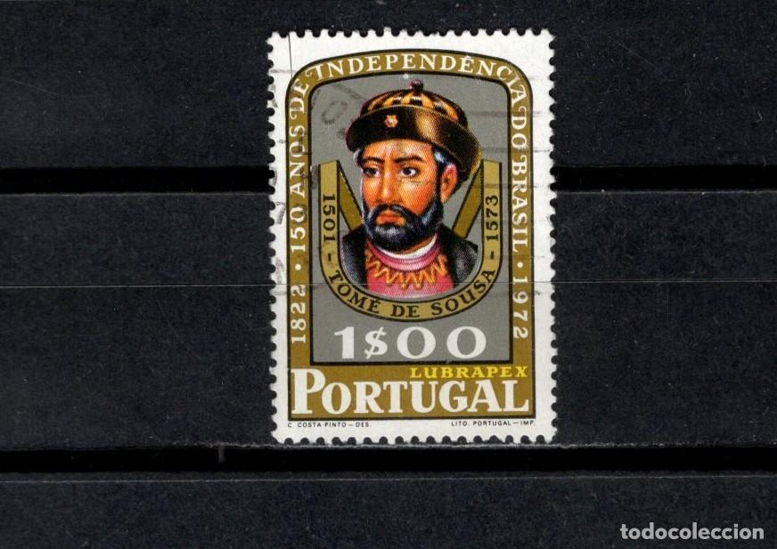 Sellos: Sello usado. CL Aniversario Independencia de Brasil. Tom&eacute; de Sousa. 1 escudo. Yvert 1165.