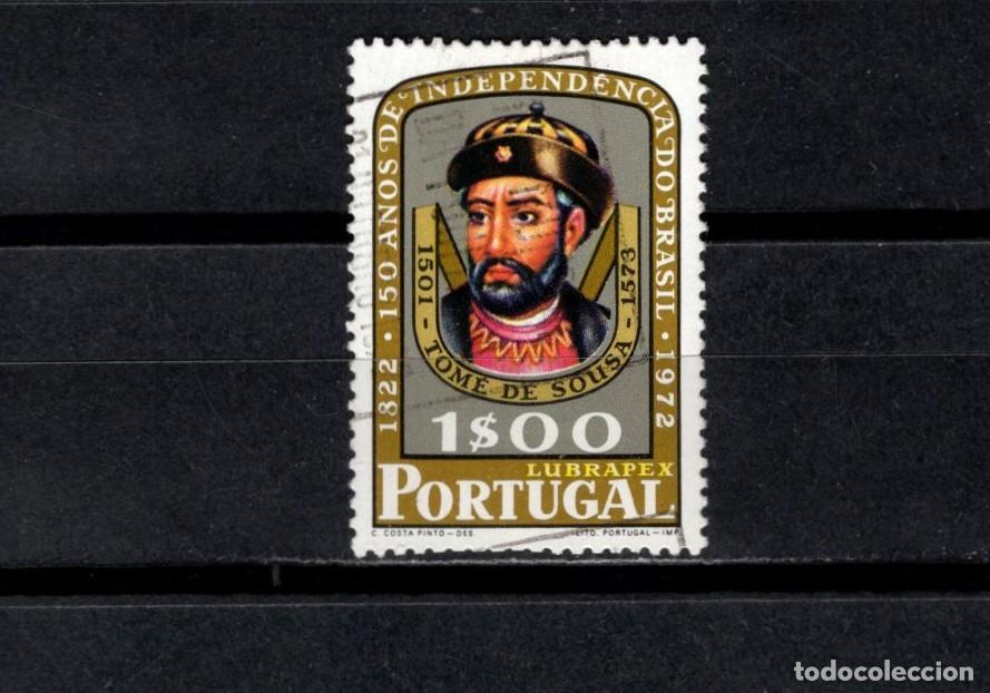 Sellos: Sello usado. CL Aniversario Independencia de Brasil. Tom&eacute; de Sousa. 1 escudo. Yvert 1165.