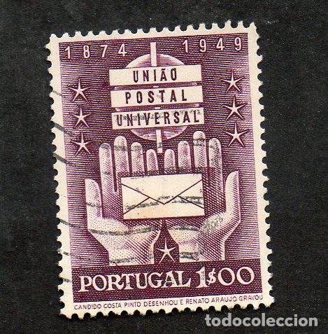 Sellos: FILA 1949 PORTUGAL AF-715 YT 726 UNI&Atilde;O POSTAL UNIVERSAL CIRCULADO