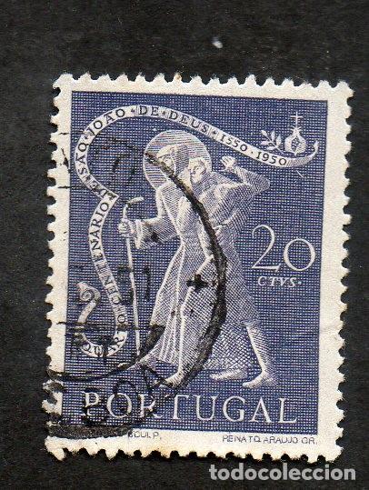 Sellos: FILA 1950 PORTUGAL AF-723 YT 734 MORTE S.JO&Atilde;O DE DEUS CIRCULADO