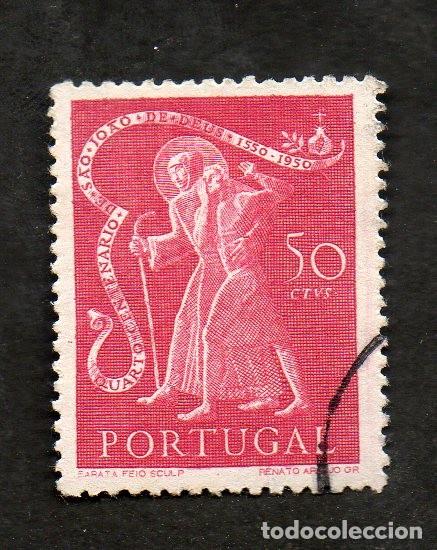Sellos: FILA 1950 PORTUGAL AF-724 YT 735 MORTE S.JO&Atilde;O DE DEUS CIRCULADO
