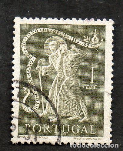 Sellos: FILA 1950 PORTUGAL AF-725 YT 736 MORTE S.JO&Atilde;O DE DEUS CIRCULADO