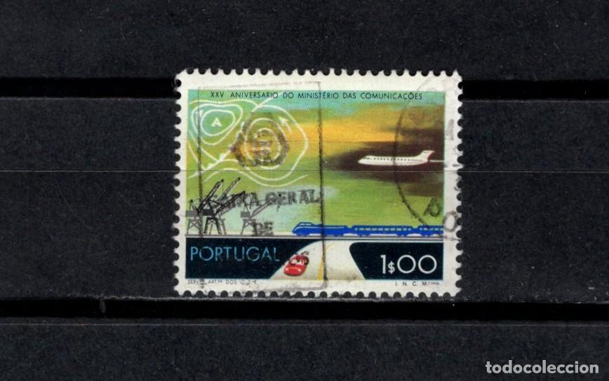 Sellos: Sello usado. XXV A&ntilde;os Ministerio Comunicaciones. 1 escudo. 1973. Yvert 1189.
