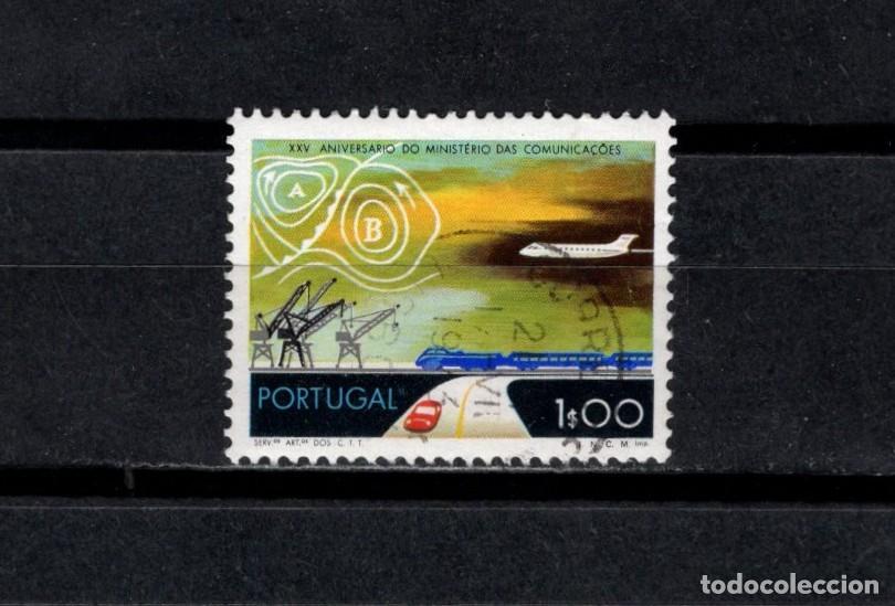 Sellos: Sello usado. XXV A&ntilde;os Ministerio Comunicaciones. 1 escudo. 1973. Yvert 1189.