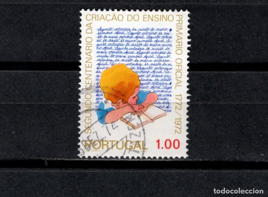 Sellos: Sello usado. Bicentenario Ense&ntilde;anza P&uacute;blica. 1 escudo. 1973. Yvert 1196.